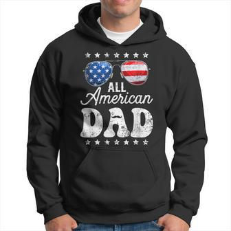All American Dad 4Th Of July  Fathers Day Men Daddy Papa Gift For Mens Hoodie