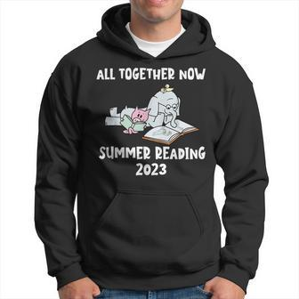 All Together Now Summer Reading Program 2023 Pig Elephant Hoodie - Thegiftio UK