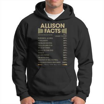 Allison Name Gift Allison Facts Hoodie - Seseable