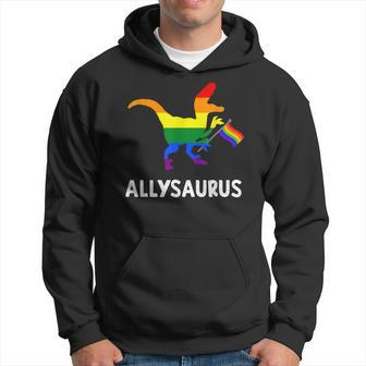 Allysaurus Trans Ally Rex Dinosaur Gay Pride Parade Lgbt V2 Men Hoodie - Thegiftio UK