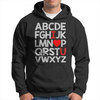 Alphabet Abc I Love You Valentines Day Heart Gifts V2 Hoodie - Seseable