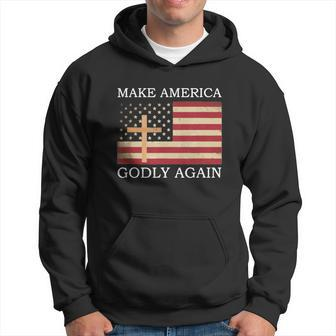 Make America Godly Again American Flag V2 Men Hoodie - Thegiftio UK