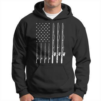American Fishing Rod Flag V3 Men Hoodie Graphic Print Hooded Sweatshirt - Seseable