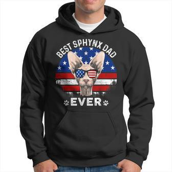American Flag 4Th Of July Gift Sphynx Dad T Cat Lovers Hoodie | Mazezy