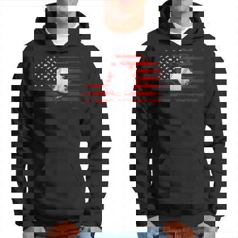 American Flag Baseball Apparel - Baseball Hoodie | Mazezy