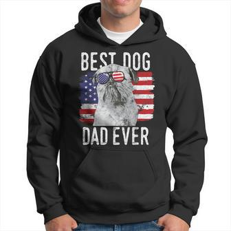 American Flag Best Dog Dad Ever Brussels Griffon Usa Gift For Mens Hoodie | Mazezy