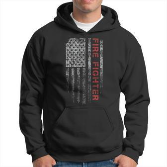 American Flag Fire Fighter Hoodie - Seseable