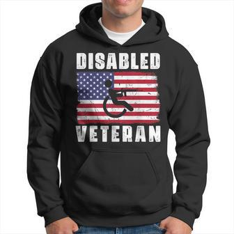 American Flag Retro Vintage Disabled Veteran Retro Vintage Hoodie - Seseable