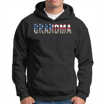 American Grandma Leopard American Flag 4Th Of July Gift For Womens Hoodie | Mazezy