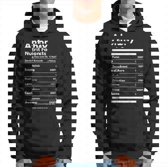 Anthony Nutrition Facts Personalized Name Anthony Men Hoodie - Thegiftio