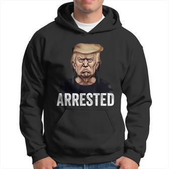 Anti Donald Trump Getting Arrested Meme Trump Arrested Funny Hoodie | Mazezy
