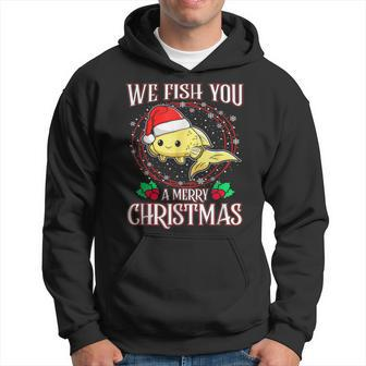 Aquarium Lover Tropical We Fish You A Merry Christmas Men Hoodie Graphic Print Hooded Sweatshirt - Seseable