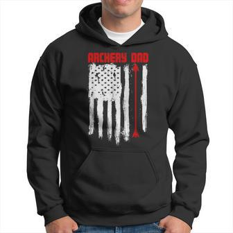 Archery Dad Vintage Usa Red White Flag Hoodie - Seseable