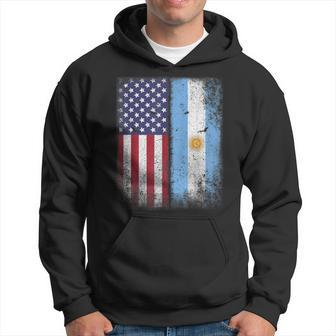 Argentina Usa Flag Gift Argentinian Argentinean Argentine Men Hoodie Graphic Print Hooded Sweatshirt - Seseable