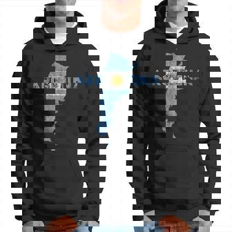 Argentinian Map And Flag Souvenir Distressed Argentina Men Hoodie Graphic Print Hooded Sweatshirt | Seseable UK