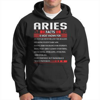 Aries Zodiac Birthday Aries Facts Gift Funny Hoodie | Mazezy