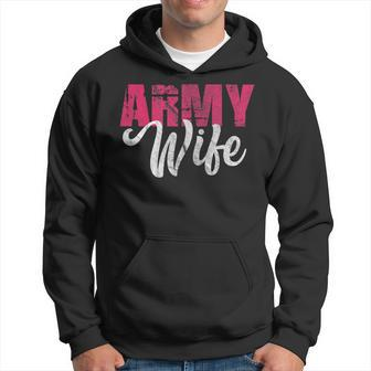 Army Wife Military Soldier Veterans Day Vintage Gift For Womens Hoodie | Mazezy