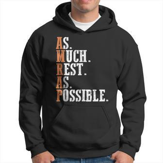 As Much Rest As Possible Amrap Funny Cool Trendy Gym Usa Hoodie - Seseable