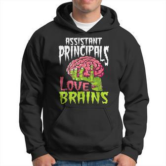 Assistant Principals Love Brains Zombie Teacher Halloween Men Hoodie - Thegiftio UK