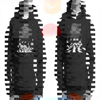 Astronaut Crossing Road Mars Planet Cosmonaut Spaceman Hoodie | Mazezy