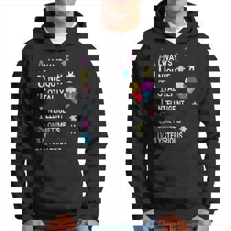 Autism Always Unique Totally Intelligent Sometime Mysterious Men Hoodie - Thegiftio