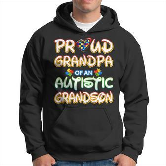 Autism Awareness Family Proud Grandpa Of Autistic Grandson Hoodie - Seseable