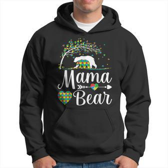 Autism Awareness Mama And Bear Support Autistic Autism Mom Hoodie | Mazezy