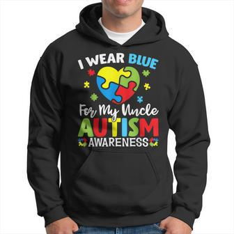 Autism Awareness Month Heart I Wear Blue For My Uncle Hoodie | Mazezy