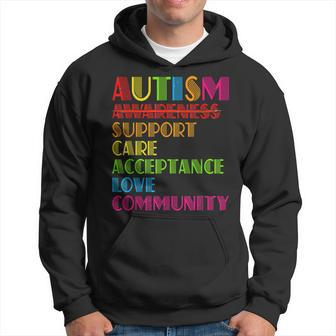 Autism Awareness Support Care Acceptance Ally Dad Mom Kids Hoodie