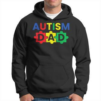 Autism Dad Fathering Autism Support Awareness Month Hoodie - Seseable