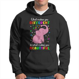 Autism Elephant What Makes You Different Makes You Beautiful Hoodie | Mazezy