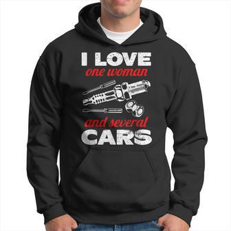 Auto Car Mechanic Gift I Love One Woman And Several Cars Hoodie | Mazezy UK