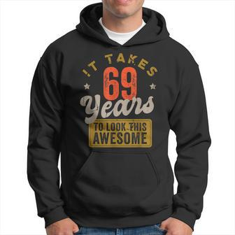 Awesome 69 Year Old - Vintage 69Th Birthday Hoodie - Seseable