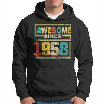 Awesome Since 1958 Vintage 1958 65Th Birthday 65 Years Old Hoodie - Thegiftio UK