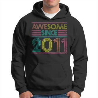 Awesome Since 2011 11Th Birthday Gifts 11 Years Old Hoodie | Mazezy