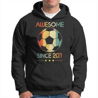 Awesome Since 2011 12Th Birthday 12 Year Old Soccer Player Hoodie - Thegiftio UK