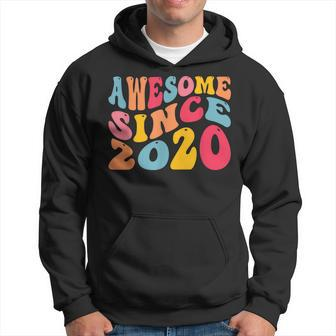 Awesome Since 2020 3 Years Old Retro Vintage 3Rd Birthday Hoodie - Seseable