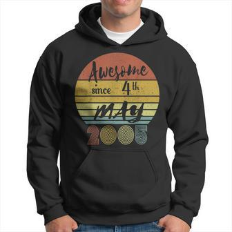 Awesome Since 4Th May 2005 Vintage Retro Birthday Hoodie - Seseable