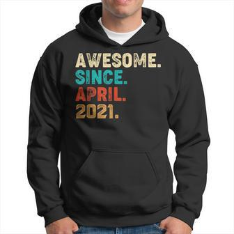 Awesome Since April 2021 2Nd Birthday 2 Years Old Hoodie | Mazezy