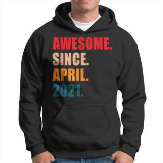 Awesome Since April 2021 Vintage Personalized Birthday Hoodie - Seseable