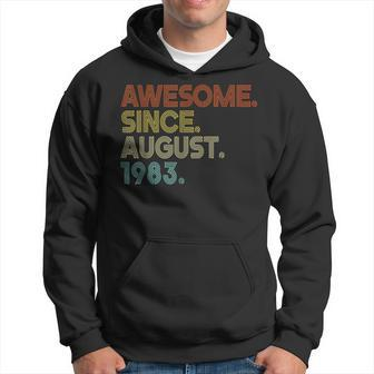 Awesome Since August 1983 Vintage 40Th Birthday Hoodie - Seseable
