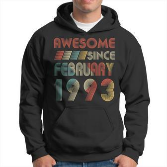 Awesome Since February 1993 27Th Years Old Birthday Gift Hoodie - Seseable