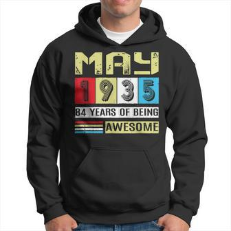 Awesome Since May 1935 Shirt 84 Years Old Birthday Gift Hoodie | Mazezy