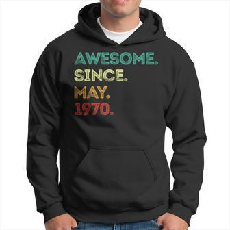 Awesome Since May 1970 53Rd Birthday Gifts 53 Years Old Men Hoodie | Mazezy