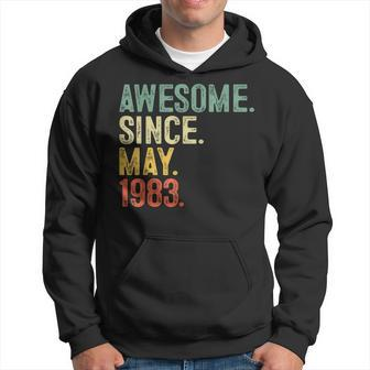 Awesome Since May 1983 40 Years Old Gifts 40Th Birthday Gift Hoodie | Mazezy
