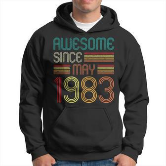 Awesome Since May 1983 40Th Birthday 40 Years Old Vintage Hoodie - Seseable