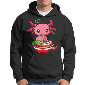 Axolotl Eating Ramen Valentines Day Animal Japanese Food Hoodie - Seseable