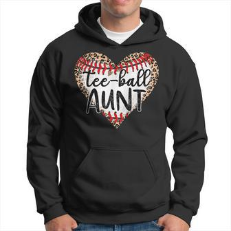 -Ball Aunt Leopard Heart -Ball Mom Mothers Day Hoodie | Mazezy UK