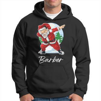 Barber Name Gift Santa Barber Hoodie - Seseable