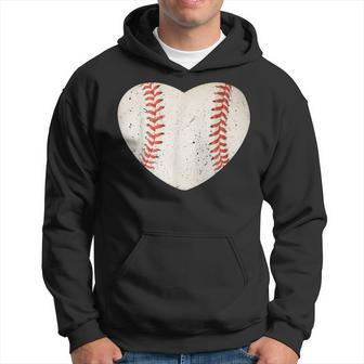 Baseball Heart Cute Mom Dad Softball Mothers Day Sports Day Hoodie | Mazezy DE